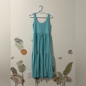 Smash + Tess Blue Lake Tiered Ruffled Sundress Maxi XXS 2XS XS